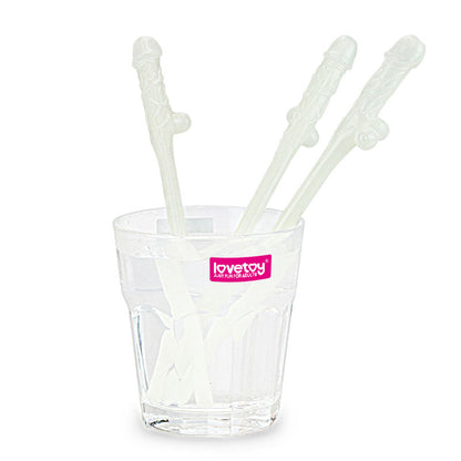 Jokes & Parties Glow In The Dark Willy Straws - Glow in Dark Dicky Straws - Set of 9 Lovetoy