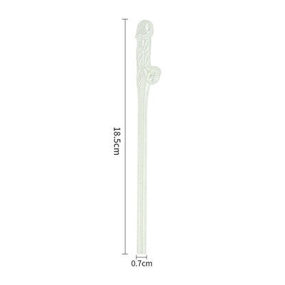 Jokes & Parties Glow In The Dark Willy Straws - Glow in Dark Dicky Straws - Set of 9 Lovetoy