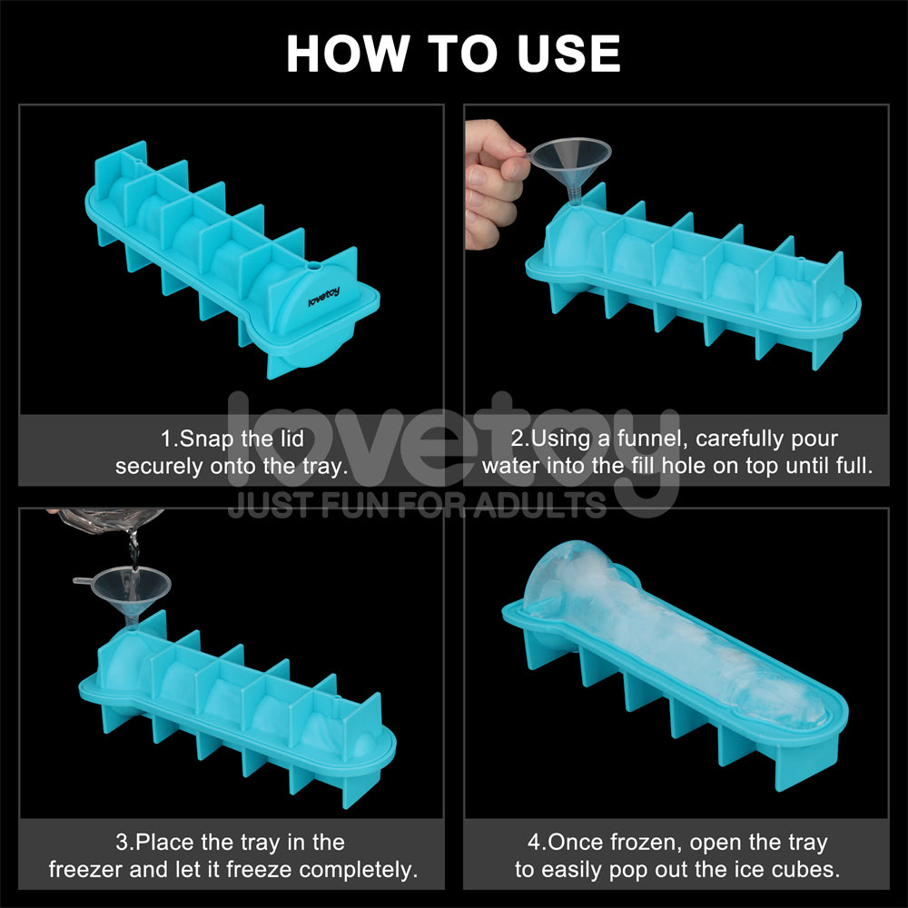 Jokes & Parties Realistic Penis Silicone Ice Tray - Novelty Ice Tray Lovetoy