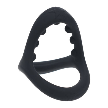 LEVELZ Soft Bead Grip Silicone Cock Ring - Black - Black Cock & Balls Rings Shots Toys