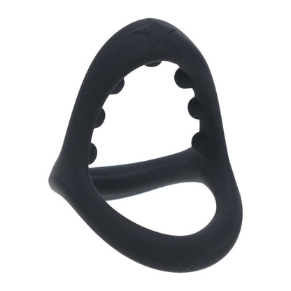LEVELZ Soft Bead Grip Silicone Cock Ring - Black - Black Cock & Balls Rings Shots Toys
