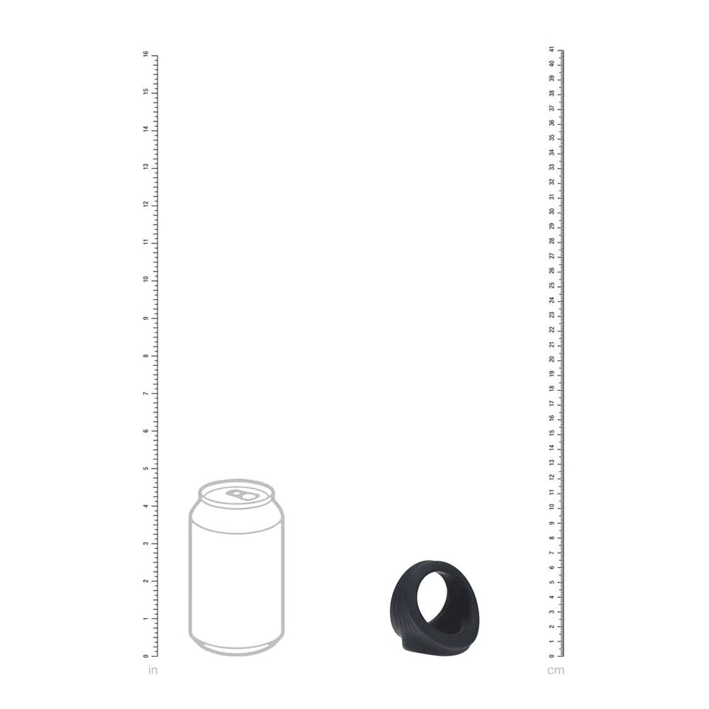 LEVELZ Silicone Cock & Ball Harness - Black - Black Cock & Ball Ring