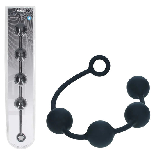 LEVELZ Round Anal Balls - XL - 50mm - Black 46.5 cm XL Anal Beads