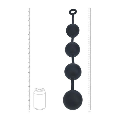 LEVELZ Round Anal Balls - XXL - 60mm - Black 52.5 cm XXL Anal Beads