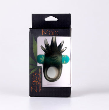 Maia Ziggy - Hemp Green USB Rechargeable Vibrating Cock Ring Maia Toys
