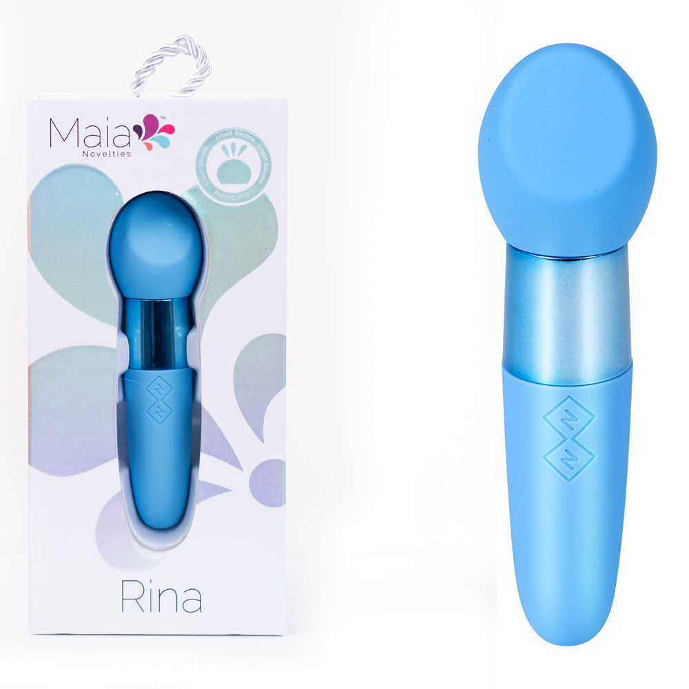 Maia RINA - Blue - Blue 13.3 cm USB Rechargeable Vibrator Maia Toys
