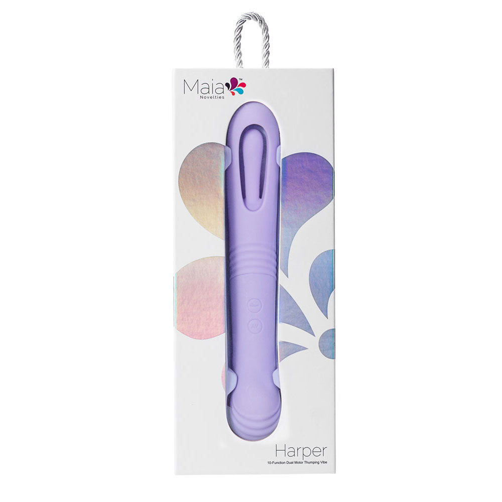 Maia HARPER - Purple 24.1 cm USB Rechargeable Vibrator Maia Toys