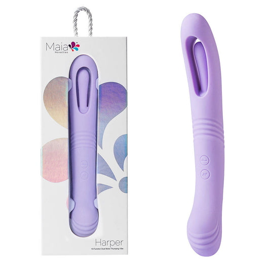 Maia HARPER - Purple 24.1 cm USB Rechargeable Vibrator Maia Toys