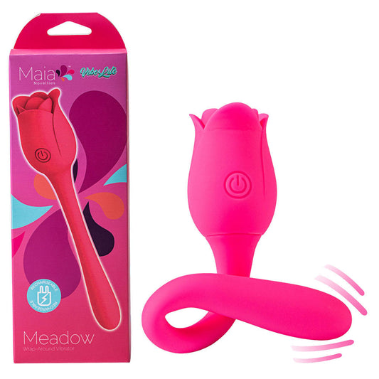 Maia MEADOW - Pink 14 cm USB Rechargeable Flower Stimulator Maia Toys