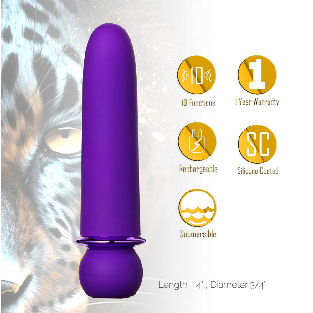 Maia JAGUAR - Purple - Purple 10.1 cm USB Rechargeable Bullet Maia Toys