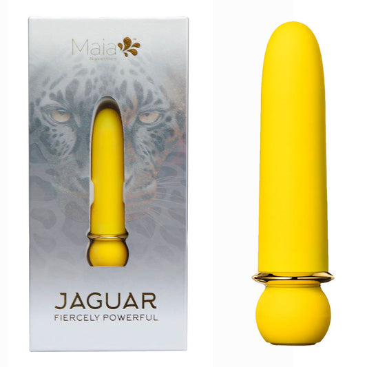 Maia JAGUAR - Yellow - Yellow 10.1 cm USB Rechargeable Bullet Yellow - Club X