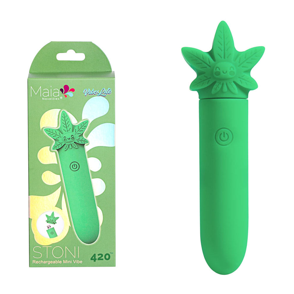 Maia STONI - 420 Green 11.1 cm USB Rechargeable Bullet Maia Toys