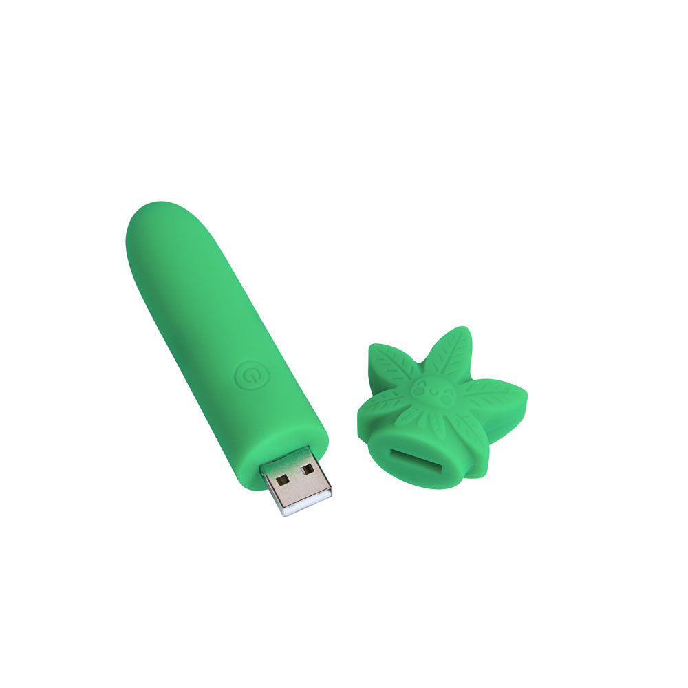 Maia STONI - 420 Green 11.1 cm USB Rechargeable Bullet Maia Toys