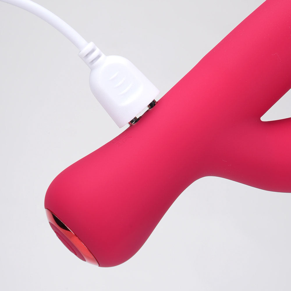 Maia ZARA - Red - Red 17.1 cm USB Rechargeable Rabbit Vibrator Maia Toys