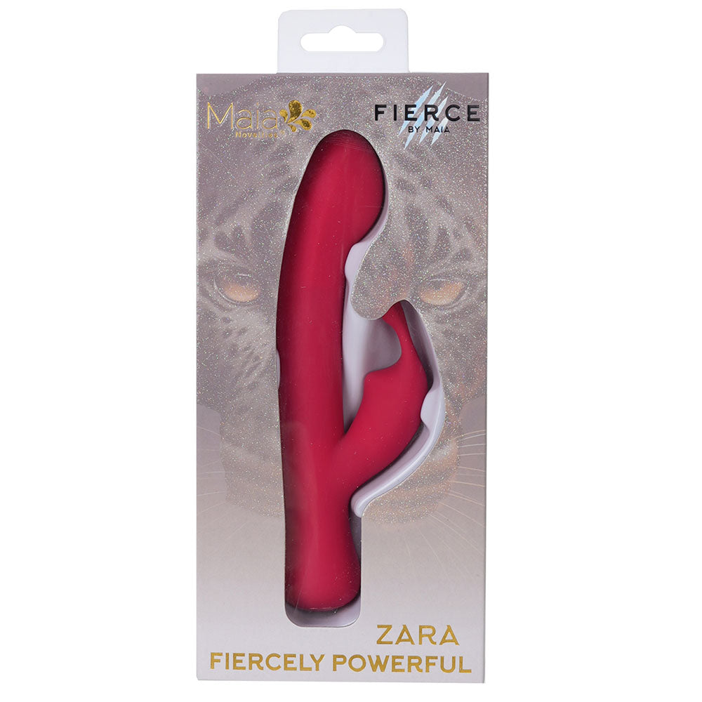 Maia ZARA - Red - Red 17.1 cm USB Rechargeable Rabbit Vibrator Maia Toys