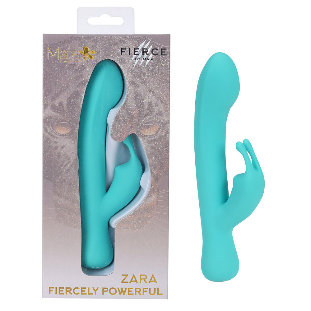 Maia ZARA - Teal - Teal 17.1 cm USB Rechargeable Rabbit Vibrator Maia Toys