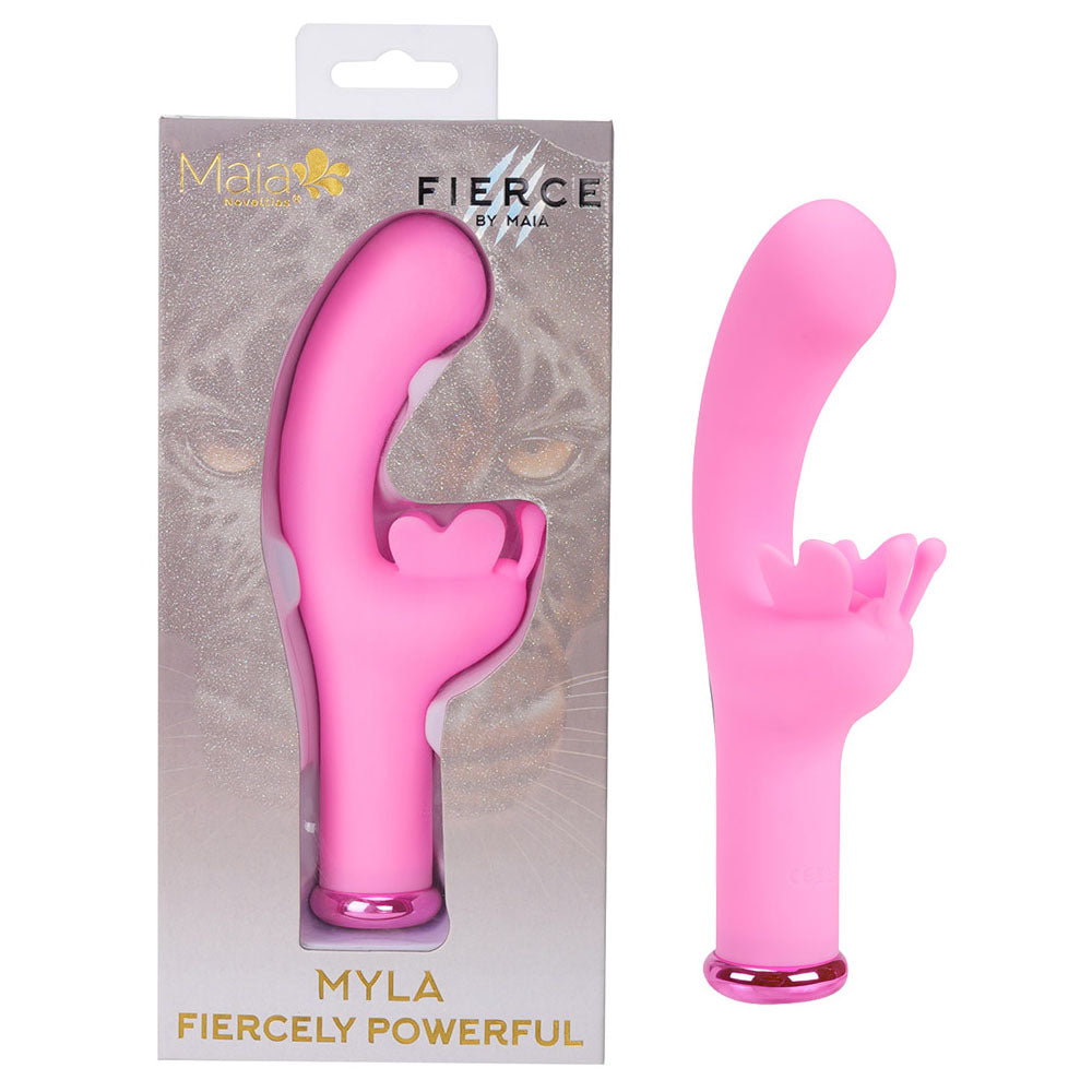 Maia MYLA - Pink - Pink 15.9 cm USB Rechargeable Butterfly Vibrator Maia Toys