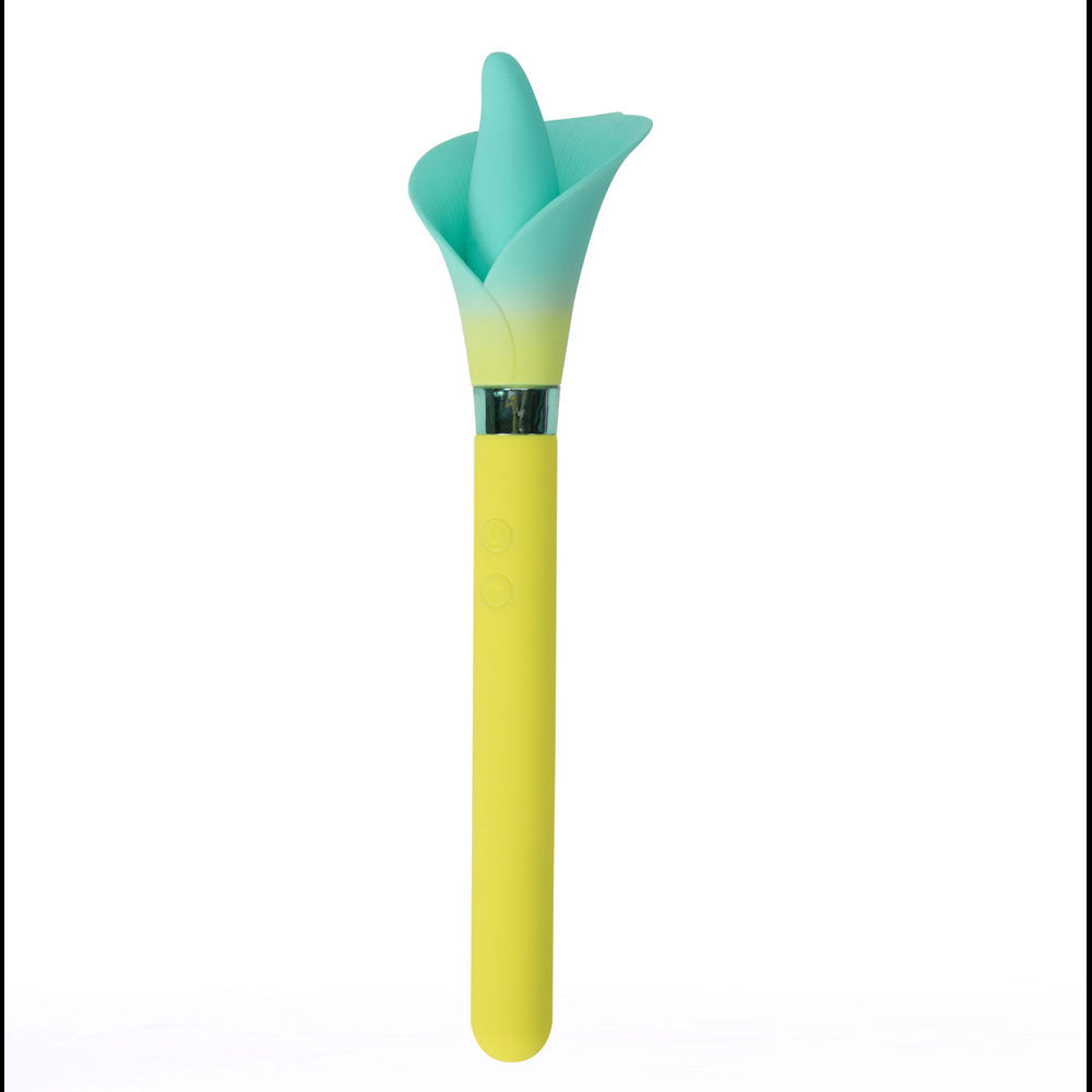 Maia VALA - Yellow - Yellow/Green 22.2 cm USB Rechargeable Flower Vibrator Maia Toys