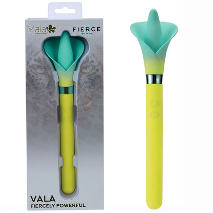 Maia VALA - Yellow - Yellow/Green 22.2 cm USB Rechargeable Flower Vibrator Maia Toys