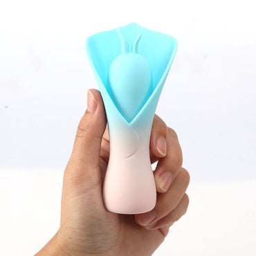 Maia MINA - Blue - Blue/Pink USB Rechargeable Fluttering Flower Stimulator Maia Toys
