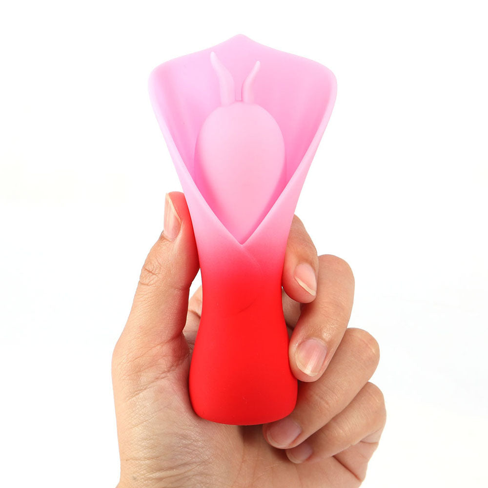 Maia MINA - Red - Red/Pink USB Rechargeable Fluttering Flower Stimulator Maia Toys