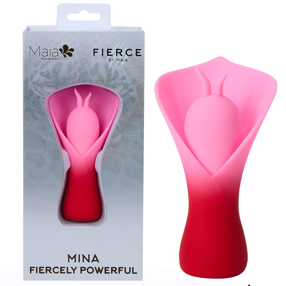 Maia MINA - Red - Red/Pink USB Rechargeable Fluttering Flower Stimulator Maia Toys