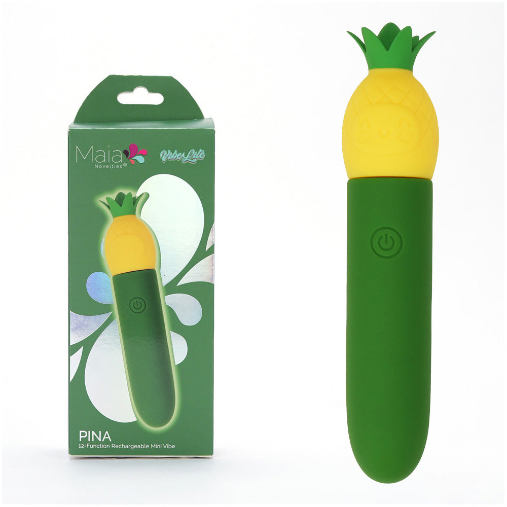 Maia PINA - Green/Yellow 11.1 cm USB Rechargeable Bullet Maia Toys