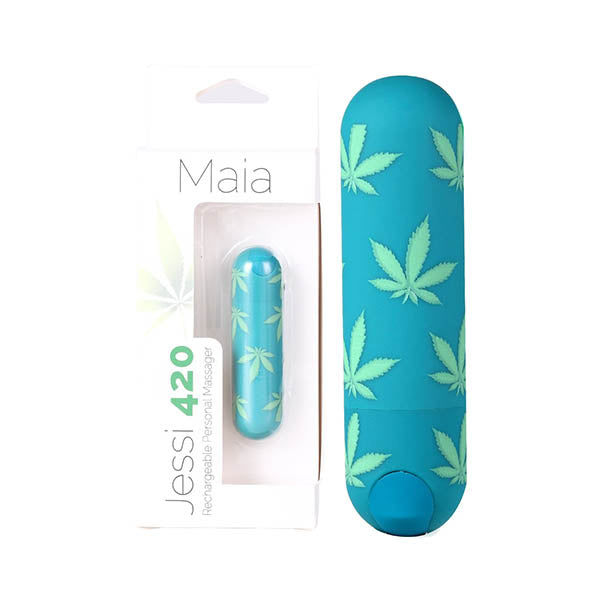 Maia Jessi 420 - Emerald Green 7.6 cm USB Rechargeable Bullet Maia Toys