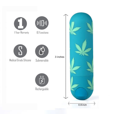 Maia Jessi 420 - Emerald Green 7.6 cm USB Rechargeable Bullet Maia Toys