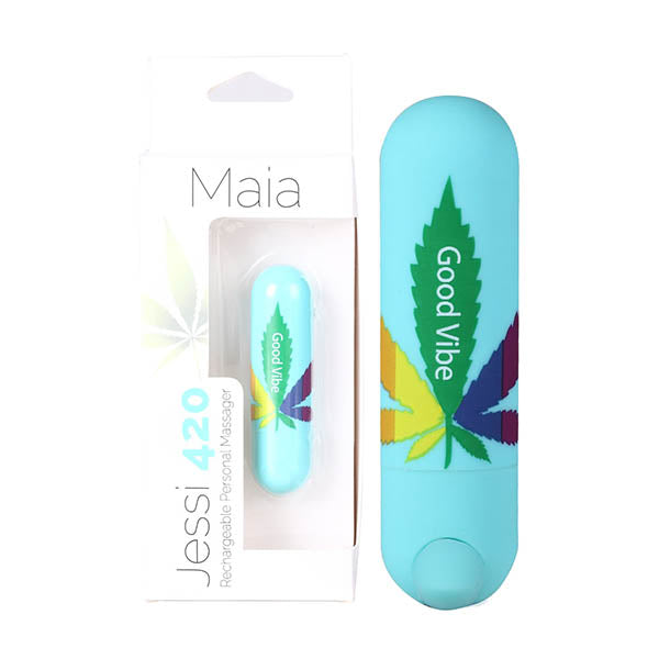 Maia Jessi 420 - Teal 7.6 cm USB Rechargeable Bullet Maia Toys