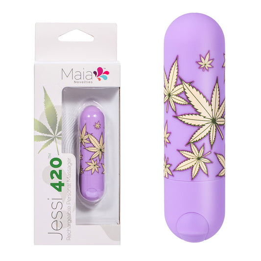 Maia Jessi 420 - Violet 7.6 cm USB Rechargeable Bullet Purple - Club X