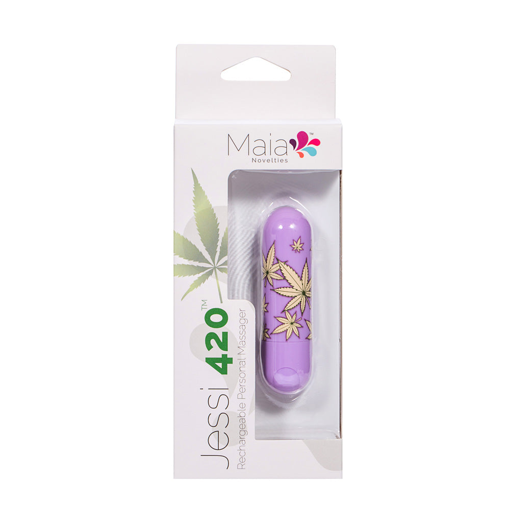 Maia Jessi 420 - Violet 7.6 cm USB Rechargeable Bullet Maia Toys