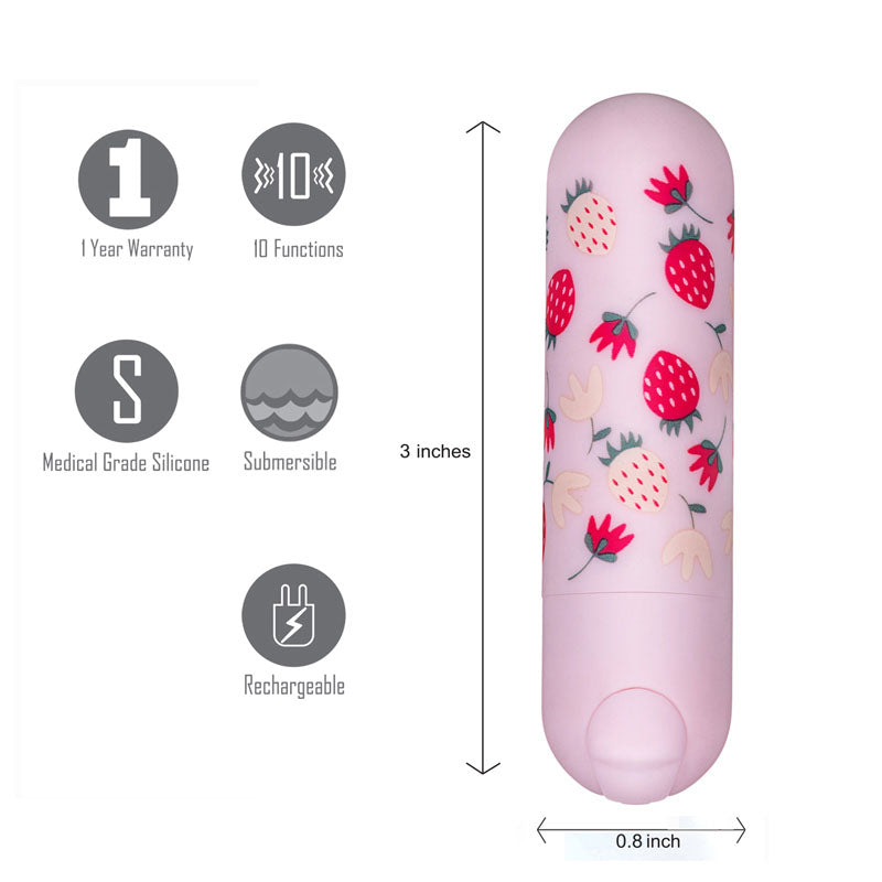 Maia Bari - Baby Pink 7.6 cm USB Rechargeable Bullet Maia Toys