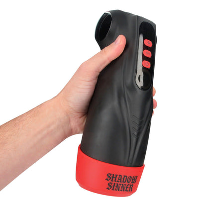 MASTURS Raven - USB Rechargeable Vibrating and Sucking Auto Stroker with Augmented Reality