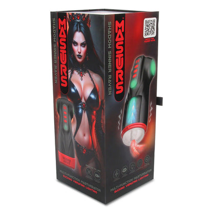 MASTURS Raven - USB Rechargeable Vibrating and Sucking Auto Stroker with Augmented Reality