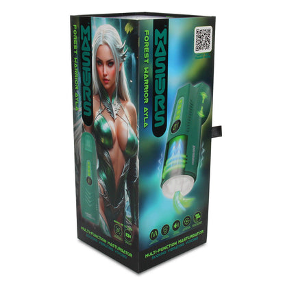 MASTURS Ayla - USB Rechargeable Sucking, Vibrating & Talking Auto Stroker with Augmented Reality