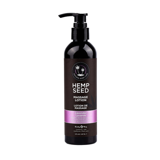 Hemp Seed Massage Lotion - Lavender Scented - 237 ml Bottle White - Club X