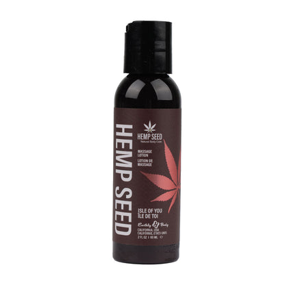 Hemp Seed Massage Lotion - Isle Of You (Coconut Water, Citrus & Vanilla) Scented - 59 ml Bottle Earthly Body