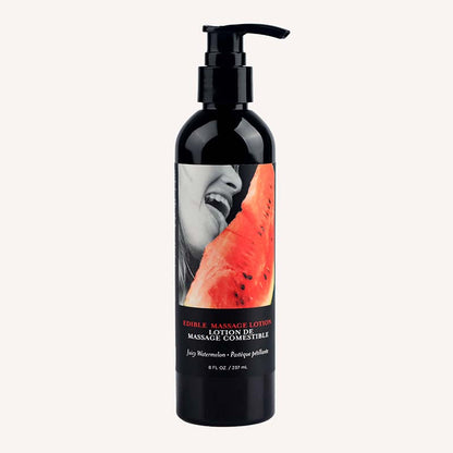 Edible Massage Lotion - Watermelon - Watermelon Flavoured Massage Lotion - 237 ml Earthly Body