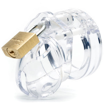 Mini-Me Black Chastity Cock Cage Kit - Clear - Clear 1.25 Inch Cock Cage Kit CB-X