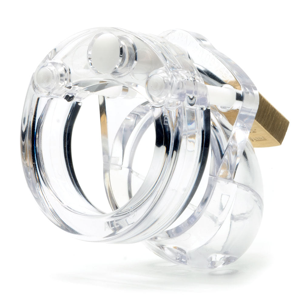 Mini-Me Black Chastity Cock Cage Kit - Clear - Clear 1.25 Inch Cock Cage Kit CB-X
