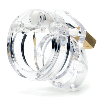 Mini-Me Black Chastity Cock Cage Kit - Clear - Clear 1.25 Inch Cock Cage Kit CB-X