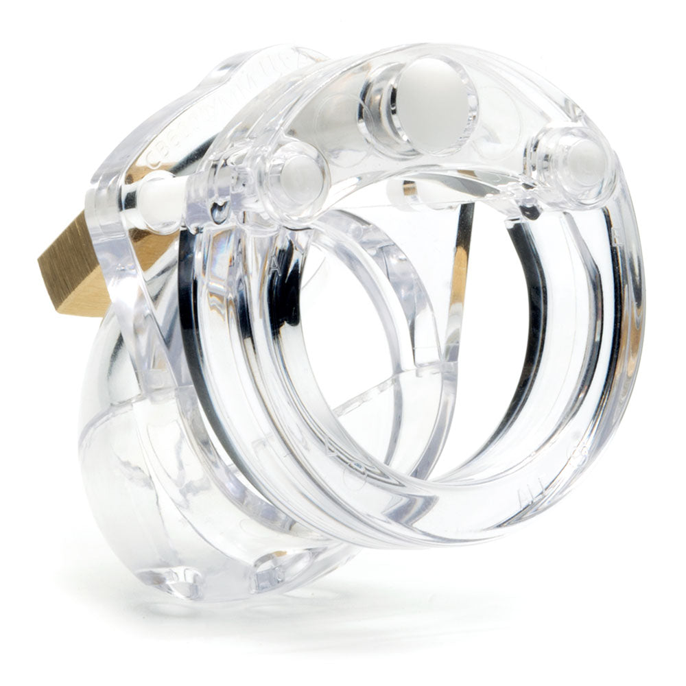 Mini-Me Black Chastity Cock Cage Kit - Clear - Clear 1.25 Inch Cock Cage Kit CB-X
