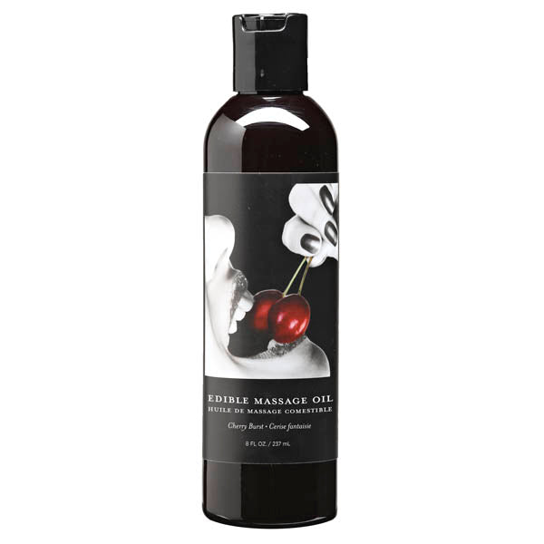 Edible Massage Oil - Cherry Burst Flavoured - 237 ml Bottle Earthly Body