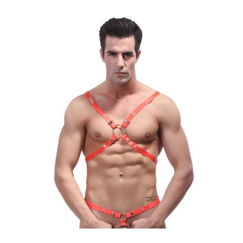 Male Power Rip Off Harness Set One Size - Red  - Club X