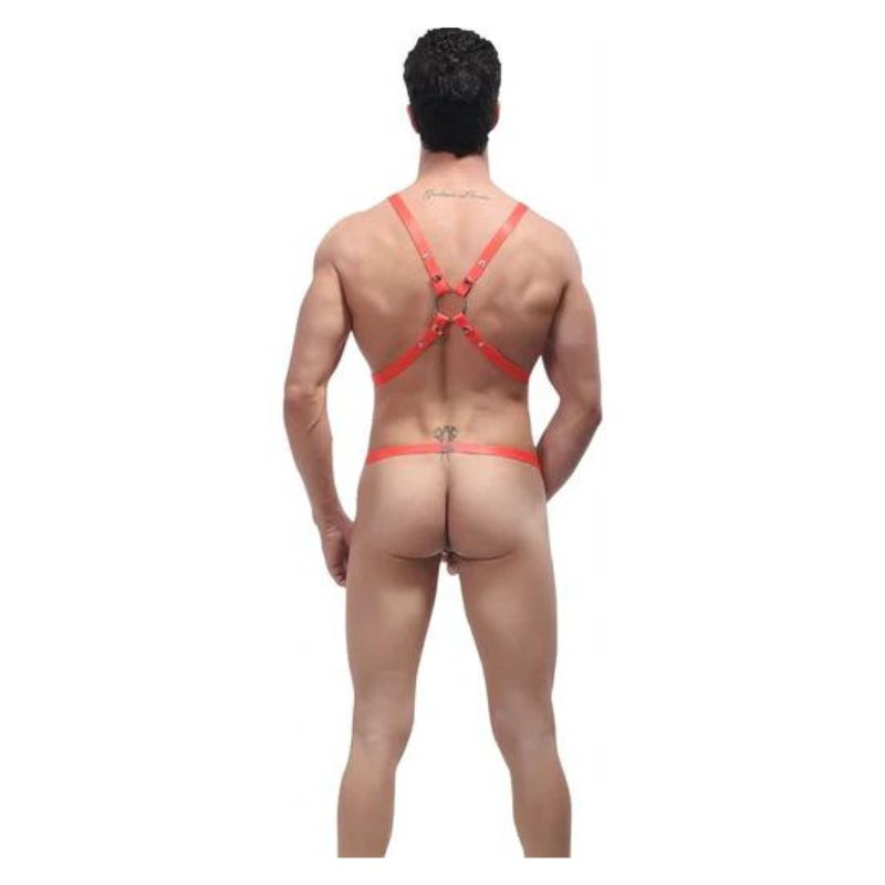 Male Power Rip Off Harness Set One Size - Red  - Club X