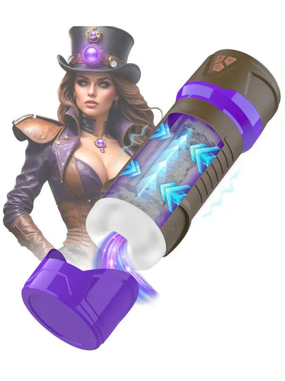 MASTURS Misty - USB Rechargeable Sucking, Vibrating & Squeezing Auto Stroker with Augmented Reality Shots Toys