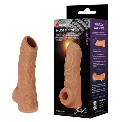 Kokos Nude Sleeve 1 - Flesh Penis Extension Sleeve Club X