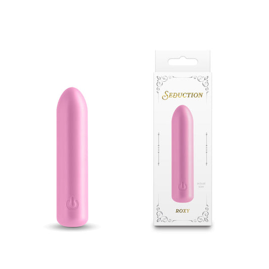 Seduction - Roxy - Metallic Pink - Metallic Pink 9 cm USB Rechargeable Vibrating Bullet Pink - Club X