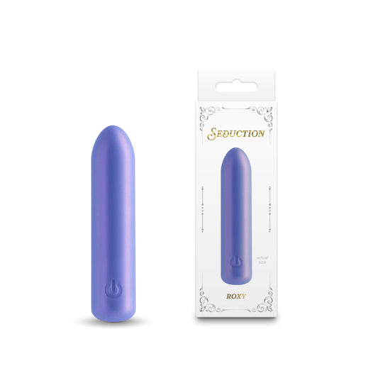 Seduction - Roxy - Metallic Blue - Metallic Blue 9 cm USB Rechargeable Vibrating Bullet Blue - Club X